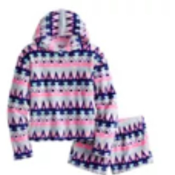 NWT Girls SO Hoodie & Shorts Pajama Set/ Fairsile/pink marble 12 plus - Picture 6 of 6